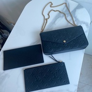 Lv 黑色鏈條包 三合一