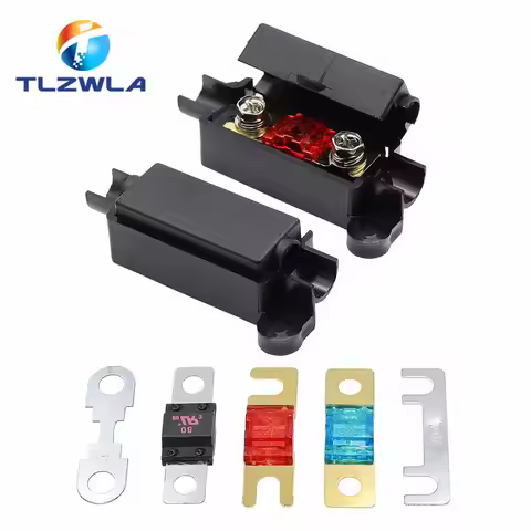 1Set Auto fuse Flat Plate Type 32V Fork Type Bolt Battery Fuse Car Modification Stand 30A-100A Fuse 