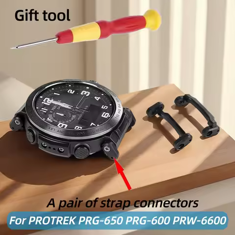 PROTREK Refit Watchband Strap Connector For Casio PRG-650 PRW-6600 PRG600 Plastic Adapter Black Watc