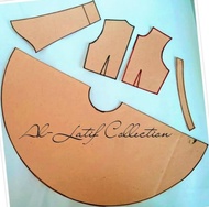 Pola instan gamis payung / lingkaran