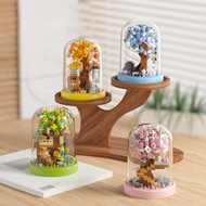 Four Seasons Bookstore Dust Cover Building Blocks Toy Assembly Particle Boys And Girls Birthday Gift