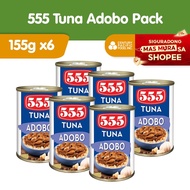 555 Tuna Adobo 155g (Pack of 6pcs) - Healthy, High Protein, Vit A, No Preservatives