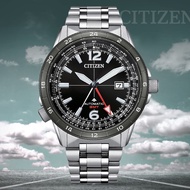 CITIZEN 星辰 PROMASTER GMT series 自動機械錶 AUTOMATIC NB6046-59E 不銹鋼 錶帶 200米 防水 飛行計算尺可進行飛行運算