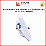 Perfect One P6 Tri-Colour Round LED Die-Casting Downlight - 3 Colour Switchable Available in 12W &amp; 18W (Square &amp; Round)