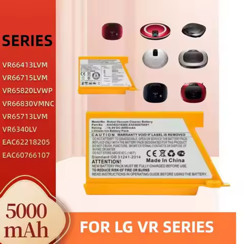14.4V 5000mAh Battery for LG VR6270LVB VR6270LVMB VR63455LV VR6370LVM VR64604LV Robot Vacuum Cleaner