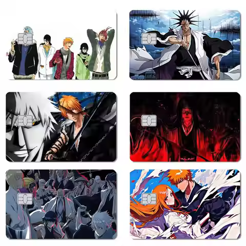 Anime Bleach License Holographic Laser Debit Credit Bank Card Skin Sticker Film No Fade