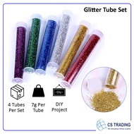 4 Tubes x Glitter Powder 7g Per Tube Random Colour for DIY Art and Craft Fine Dust Easy to Handle Pl