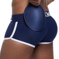 JOCKMAIL Men Mesh Padded Underwear Butt Lifter Push Up Buttocks Enlarge Hip Boxer Briefs