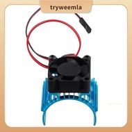 For  A959-B 144001 124019 RC Car Aluminum Alloy Motor Heatsink Cover with Cooling Fan for 540 550 36