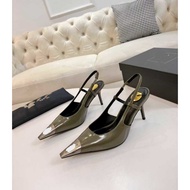 2026 Early Spring New Style Metal Letter logo High Heel Sandals Sister's Beautiful Stunner High Heel