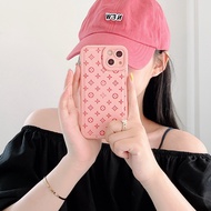 Fashion Brand Embossed Phone Case for OPPO A92 A52 A72 A12 A12E A31 A53 A5 A9 2020 A15 A15s F11 F9 Reno 5 6 Pro 6Z 7Z Phone Bag Flower Cover