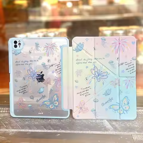 Y fold Butterfly Case for iPad (A16) 11th Gen 10th 10.2 9th 8th 7th Funda for iPad Air4 5 Air11 13 P