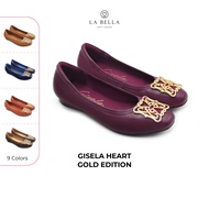 LA BELLA  รองเท้าคัชชูหนังแกะ รุ่น GISELA HEART GOLD EDITION - COLOR