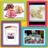 Paket Ice Cream Aice pesta Pernikahan 8 liter wafel cone untuk 200