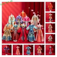 FUZOU Doll's Hanfu Clothes DIY Kit, Skirt Handcrafts Princess Toy Outfit, Fashion Designer Wear Dress Handmade Doll's Dress Material DIY Toys
