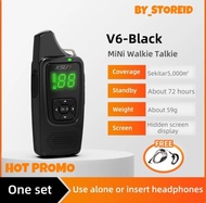 KSUN V6 Mini Walkie Talkie 1pcs Termasuk Transceiver Wireless Device Communication Radio Dua Way