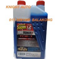 EuroPower 1Litre 2-cycle 2T Oil TCW3 2 Stroke Oil 1L Compressor Chainsaw Machinery Engine Oil ID3264