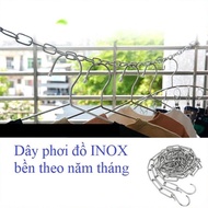 Stainless steel chain for hanging multi-sun clothes, can be used in cabinets and outdoors to save sp
