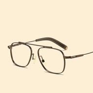 Copper Titanium Rimless Aviator Glasses Frame