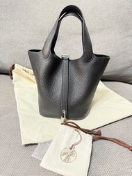 Hermes picotin18黑銀（送BAQ內膽)