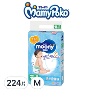 滿意寶寶日本版 頂級超薄黏貼型尿布  M  224片