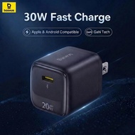 Baseus FN22 30W PD3 Fast Charger USB-C Compact Wall Charger for iPhone iPad with Smart Temp Control