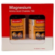 KORDEL’S MAGNESIUM AMINO ACID CHELATE 750 CAPSULES 60S PACK-OF-2 EXP04/2027