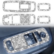 Suitable for 11-14 Dodge War Horses Diamond-Studded Doors and Windows Lift Button Decoration Sticker
