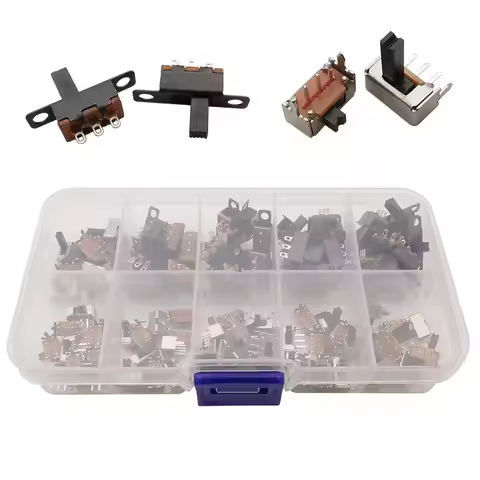 1Box Micro Slide Switch SK12D07 SS12F15 Slide Switch 3 Pin PCB 1P2T 2/3/4/5/6/7mm Toggle Switch For 