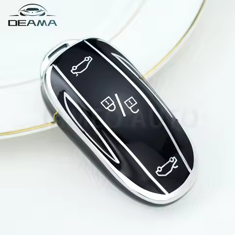 TPU Car Key Fob Case for Tesla Model 3 X S Y Key Fob Holder Keychain Accessories