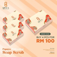 Qivea Papaya Whitening Soap Scrub [ 4 pcs ]