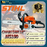 STIHL MS180 18" Chain Saw Gasoline Design 100% Original Mesin Potong Pokok(GERMANY)