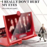 Phone Screen Magnifier 3D HD Pull Out Lens with Stand Expandable Mobile Display Enlarger for Video W