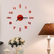 Modern DIY Large Wall Clock 3D Mirror Surface Sticker Home Decor Art Design