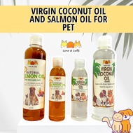 VCO organic extra virgin coconut oil for Pets Salmon oil (rich in Omega-3,EPA and DHA) for Dog&Cat