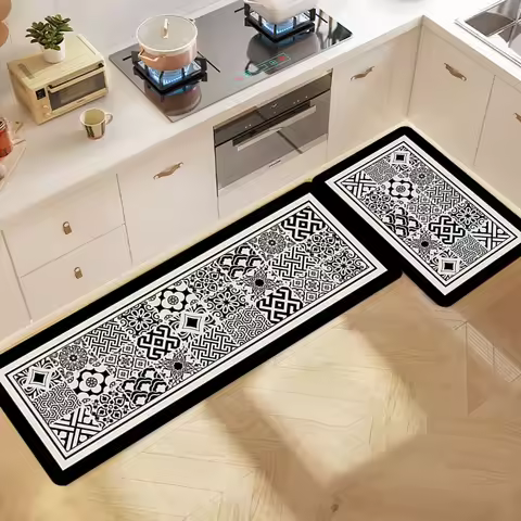 VIKAMA Scandinavian Style Kitchen Floor Mats Long Rugs Entrance Door Mats Modern Bathroom Rugs Washa