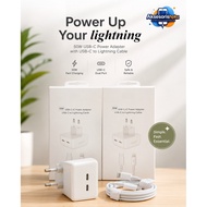 50W Dual USB-C Travel Charger + USB-C to Lightning Cable – 50W IOS Fast Charging Charger