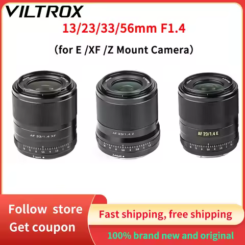 VILTROX 13/23/33/56mm F1.4 APS-C Auto Focus Portrait Fixed Focus Camera Lens for Sony E Fuji XF Niko