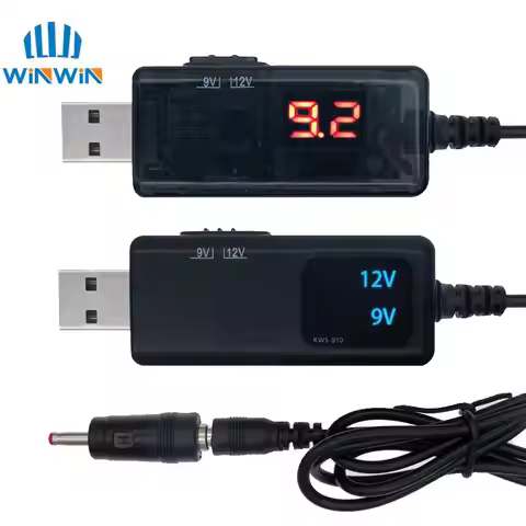 AITEWIN ROBOT USB Boost Converter DC 5V to 9V 12V USB Step-up Converter Cable + 3.5x1.35mm Connecter