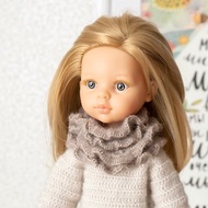 Openwork scarf for dolls, doll clothes, 娃娃衣服 针织围巾 给我女儿的礼物 人形 娃娃配件 娃娃 冬季服装