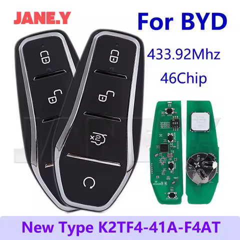 K2TF4-41A-F4AT For BYD Qin PLUS DM-i Qin PLUS EV Yuan PLUS SONG Car Keys 433.92MHz ID46 Chip Car Fob