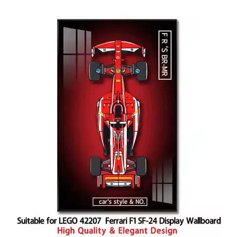 NEW Display Wallboard suitable for LEGO 42207 Ferrari F1 SF-24 building block car model Wall Mount D