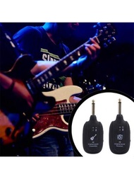 吉他無線發射器和接收器 無線吉他系統 Uhf 無線吉他發射器接收器適用於電吉他貝斯