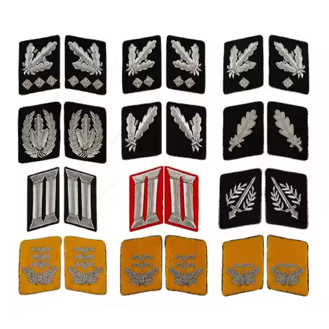 WWII WW2 German Officer Soldier Uniform Collar Badge for Jacket Accessories