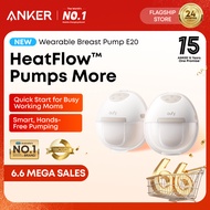 eufy by Anker E20 Heated Wearable Breast Pump, 3 Heat Levels Hands-Free Breast Pump with Innovative 