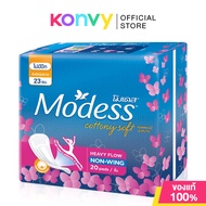 โมเดส ผ้าอนามัย คอนตอนนี่ซอฟต์ เฮฟวี่ โฟลว ไม่มีปีก 20 ชิ้น Modess Sanitary Pads Non-Wings Cottony S