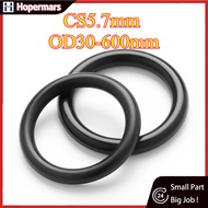 CS5.7mm rubber sealing ring O-ring O-ring OD30-600mm nitrile oil sealing ring, waterproof and high t