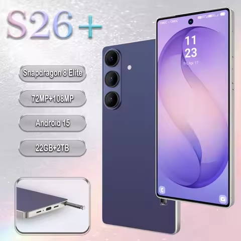 2026 New Hot S26+ original global version HQ intelligent 4G 5G Snapdragon 8 Gen4 8000mAh battery dua
