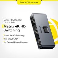 Baseus HDMI Splitter 4K 60Hz Bi-Direction HDMI Switch 1x2/2x1 HDR HDMI Audio Adapter for PS4 TV Box 