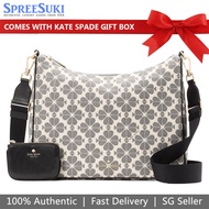 Kate Spade Handbag In Gift Box Sling Bag Spade Flower Crossbody Black Multi # KK148